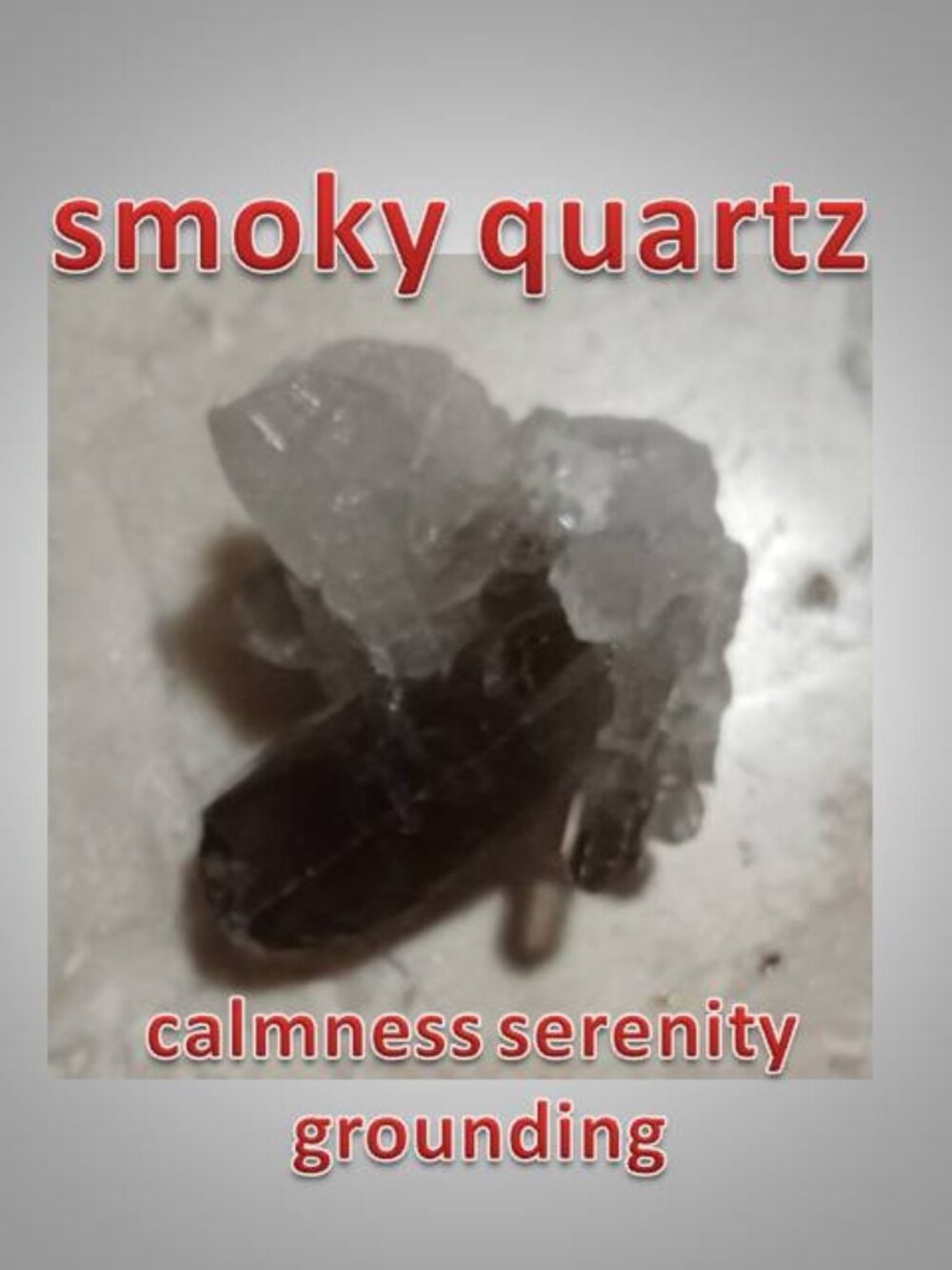 #7 Smoky Quartz stone crystal mineral cluster  Protection Calming Grounding